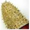 Fiesso Gold / Gold  Genuine Leather Glitter / Spiked Loafers FI7239.